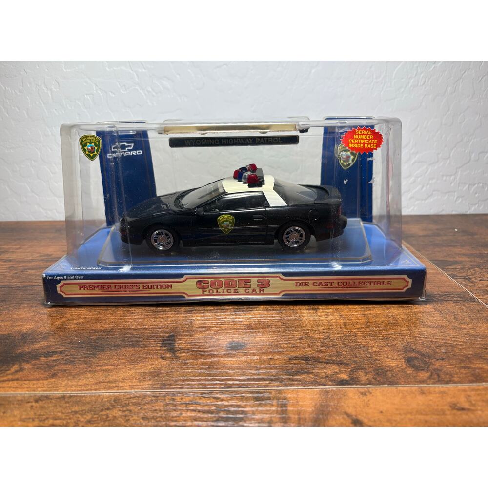 Code 3 Wyoming State Model Police Car Die Cast Model 1:24- Patch- New‎ in Box